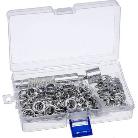 Öljettkit för presenning 12mm öljetter Metallöljetter Kit med öljettverktyg, för presenning, bagage, läder, mönsterbok, etikett, skor
