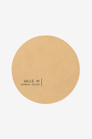 MiLLE W NORDISK DESIGN - Glasunderlägg Rund 4-pack - Beige - Bar- & drinktillbehör - Från Homeroom