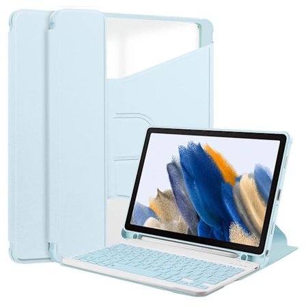 Tablettaske til Samsung Galaxy Tab A9+, med Bluetooth-tastatur Roterende Stand Pu+acrylcover