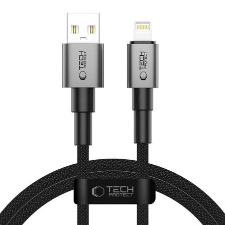 Tech-Protect UltraBoost DNA USB-A / Lightning-kabel 15W/2,4A 100 cm - grå