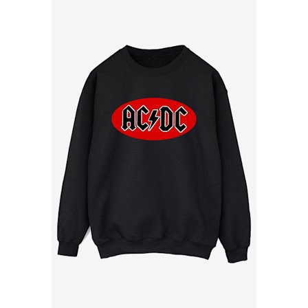 ACDC Herr Röd Cirkel Logo Sweatshirt XL Svart