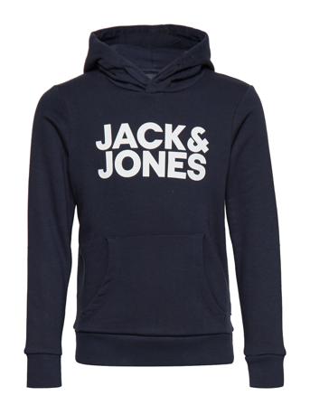 Jjecorp Logo Sweat Hood Jnr Hettegenser Genser Svart Jack & J S