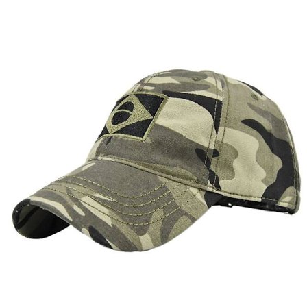 Brasiliansk militär fläkt keps herr kamouflage baseball keps brasiliansk flagga militär keps böjd skärm fritid bergsklättring solskärm