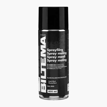 Sprayfärg blank svart 400 ml - Biltema