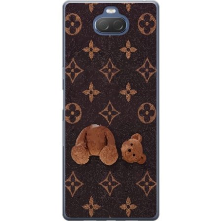 Yhteensopiva Puhelinkuori Sony Sony Xperia 10 Plus Graafinen monogrammikuvio, jossa taiteellisesti muotoiltu nalle