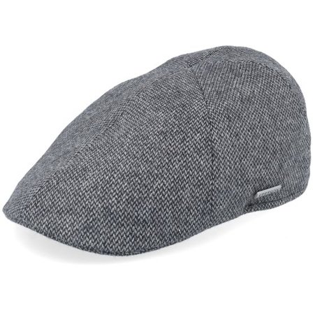 Stetson - Grå flatcap Keps - Texas Wool Anthracit/Black Flat Cap @ Hatstore