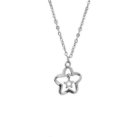Halskæder med udhulet stjerne Stjernevedhæng Halskæde Y2k Smykker Legeringsmateriale Gave
