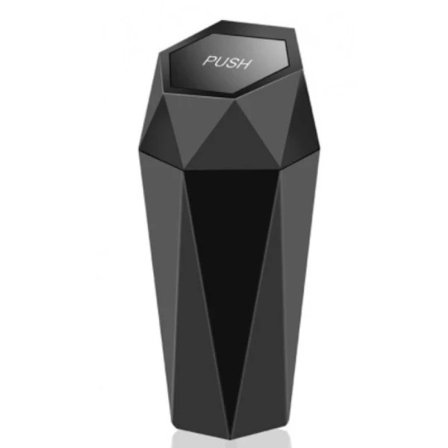 Bilsoptunna med lock SVART svart