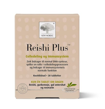 New Nordic Reishi Plus 30 tabl, Helse & Madvarer, Kosttilskud, Immunforsvar