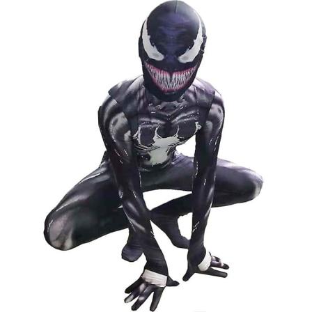 Barn Pojkar Halloween Superhjälte Venom 3D-tryckt Bodysuit Jumpsuit Cosplay Kostym Fest Fancy Dress Tmall 7-8 År