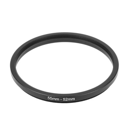 55mm til 52mm Metal Step Down Ringe Linse Adapter Filter Kamera Værktøj Tilbehør Ny