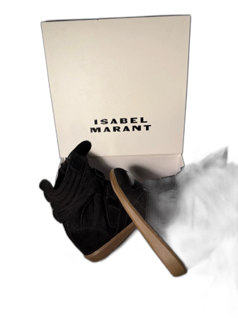 Svarta Isabel Marant sneakers med plattform