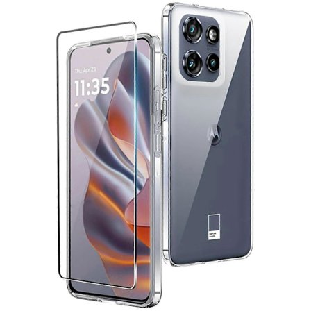 Kompatibel med Motorola Edge 50 Neo 5G Klar TPU Anti-Ridse Telefon Cover + 2.5D Buekant Skærmbeskytter