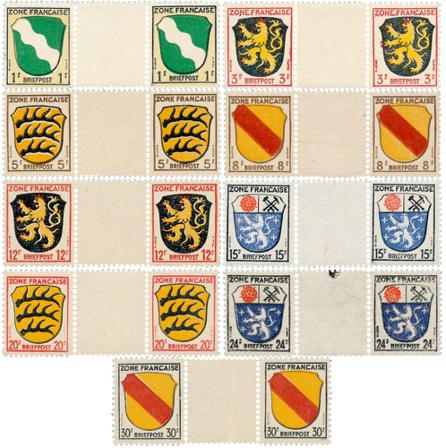 Tyskland Zoner 1945 - MICHEL 1/4+6/10 - Postfrisk