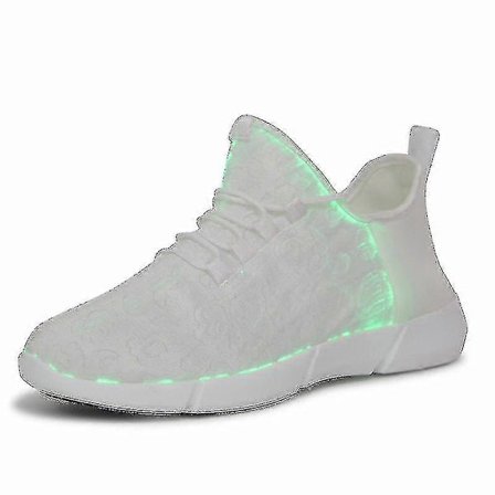 LED-skor Fiberoptiska lysande sneakers Uppladdningsbara självlysande sneakers