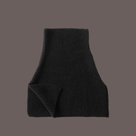 Stickad halsduk polokrage 2 2 svart[GKS]