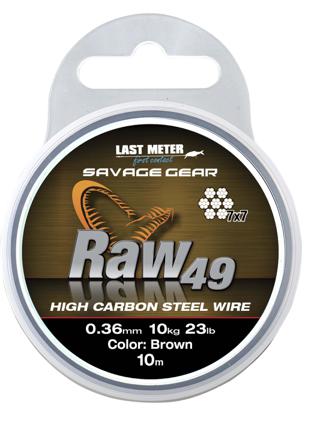 Savage Gear Raw49 Uncoated Wire Brown 10m
