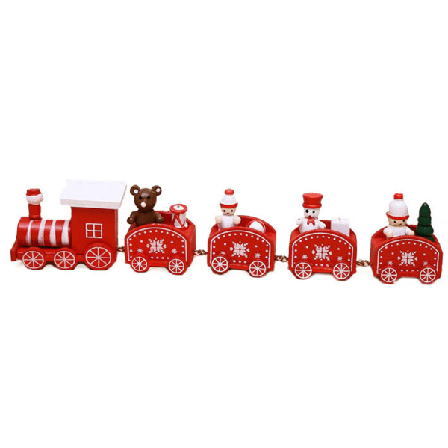 Jul Tåg Målad Trä Jul Dekoration Barn Present
