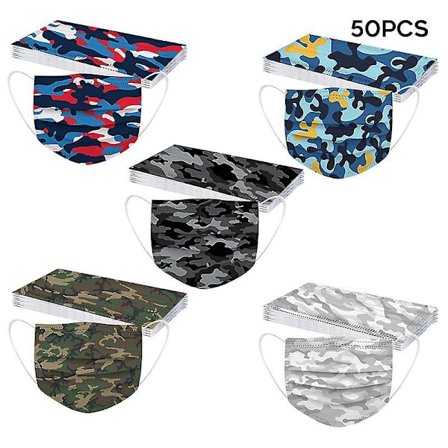 50pcs Lace Disposable Face Mask With Designs For Women Mouth Protection With Nose Wire Breathable