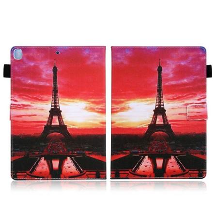 iPad 10.2 (2020) / Air (2019) kuvioitu nahkakotelo - Torni Red
