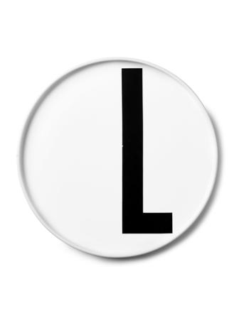 Porcelain Plate A-Z White Design Letters
