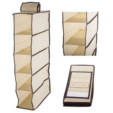 Hængende Opbevaring - 5 Hylder - Opbevaring til tøj & sko