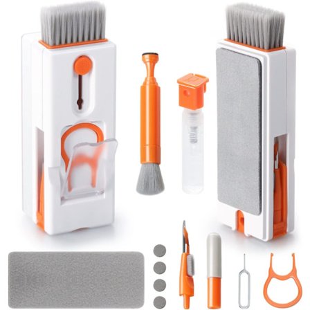 Oranssi 11-in-1-kannettava tietokoneen puhdistussarja, monitoiminen näppäimistön puhdistus