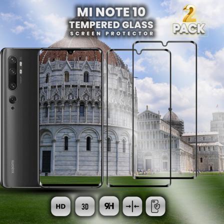 2-Pack Xiaomi Mi Note 10 - Härdat glas 9H - Super kvalitet 3D