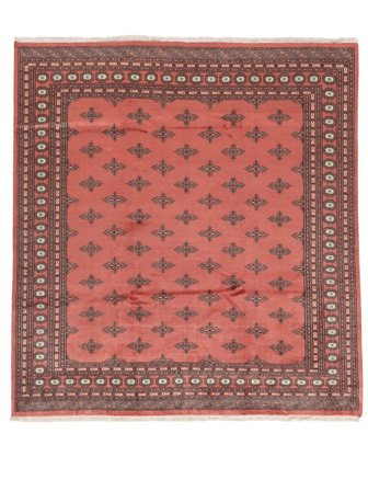 Pakistan Bokhara 2Ply Vloerkleed 244X260 Vierkant Donkerrood/Rood Wol, Pakistan