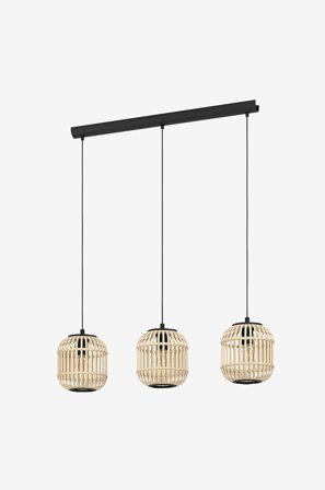 EGLO - Riippuvalaisin Bordesley With 3 Lamps - Musta - Riippuvalaisimet - - Homeroom