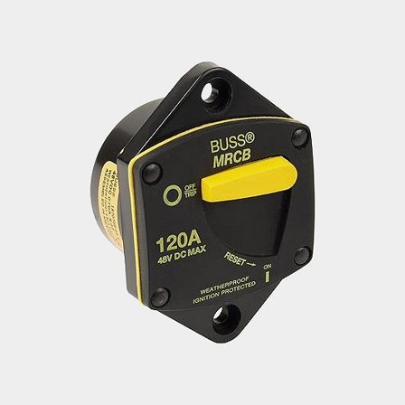 Automaattikatkaisija Andersen-sähkövinssille Buss MRCB, 120 A, 48 V DC