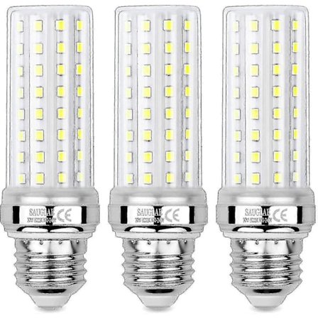 20 W LED-maissilamppu, vastaa 150 W hehkulamppua, 6000 K kylmä valkoinen, E27 Edison -ruuvilamppu, 3 kappaletta
