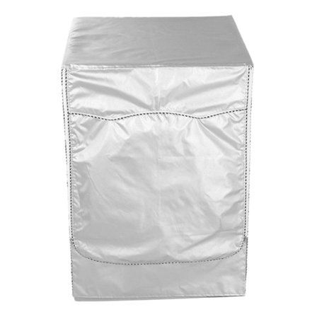 Husstand Universal Vandtæt Solcreme Vaskemaskine Støvdække Beskyttelsestilbehør (Sølvbelægning Vaskemaskine Dække L Størrelse Frontåbning)