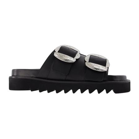 T.g.a, Aj 1216 Leather Sandals Zwart, Heren, Maat:43 EU