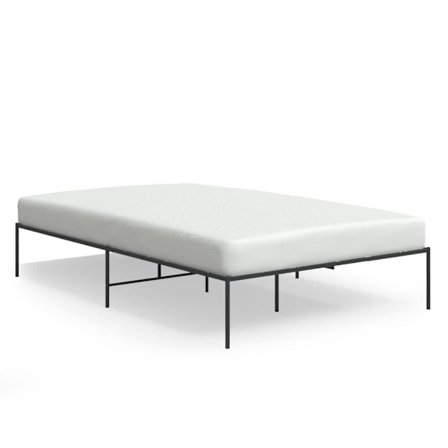 vidaXL Sängram metall svart 135x190 cm