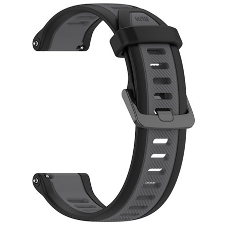 20 mm:n silikoniranneke Samsung/Garmin/Venu/Vivomorelle Black+Grey