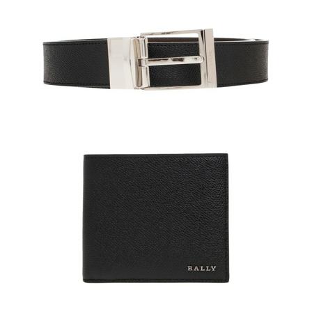 Bally Plånbok Bälte set svart, Herr Bälten, Herr, Storlek: ONE SIZE
