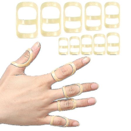2 st Fingerskena Fingerfixering Fixeringshylsa Ledstöd Skydd Oval 8 1-8