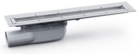 Purus Line Vinyl Plus 700 Gulvsluk uten sil, Ø75 gavlutløp 730 mm, Innendørsavløp