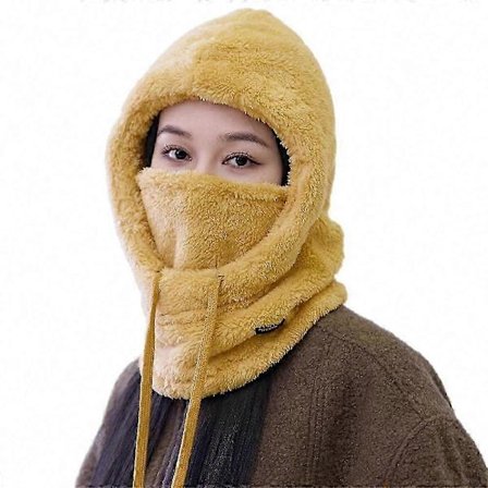 Vindtett Vinter Termisk Fleece Balaclava Skjerf Lue - Dame Ski Snø Ansikt Halsvarmer