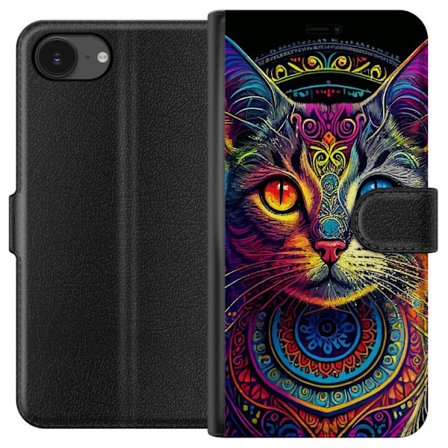 Kompatibelt Plånboksfodral till Apple Apple iPhone 16e Katt
