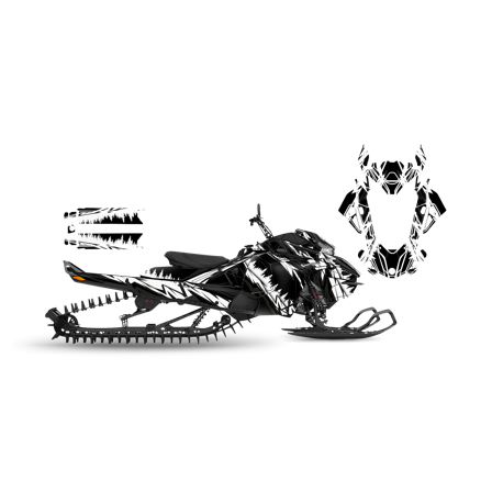 Dekalkit SweTown Res Svart-Hvit - Lynx Boondocker RE 3700 850 E-Tec 2018-2018