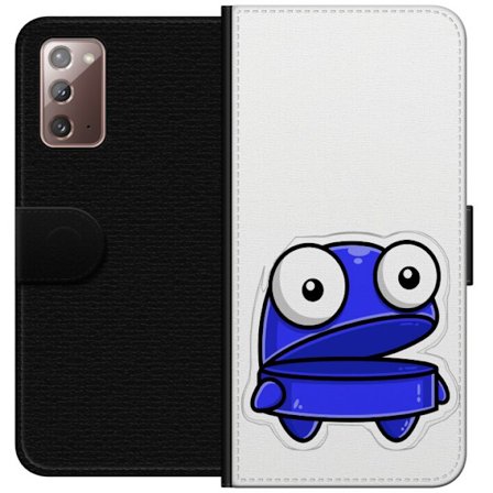 Kompatibel Tegnebogsetui til Samsung Samsung Galaxy Note20 Blå tegneseriefigur med åbent udtryk og store øjne i sjov illustration