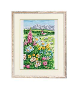 Stickpackung Bild Sommerblumen