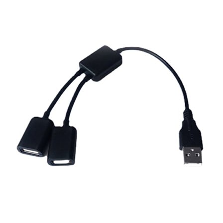 USB Splitter Y-kabel USB 1 Hane till 2 Hona Förlängningssladd Kontakt Dubbel USB-port Extender Hub Data Laddare Adapter
