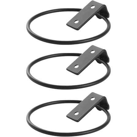 3 st väggmonterade blomkrukor ring vägg planter rack metall planter hängare med skruvar för trädgård uteplats (17. 5X15x6. 2cm)