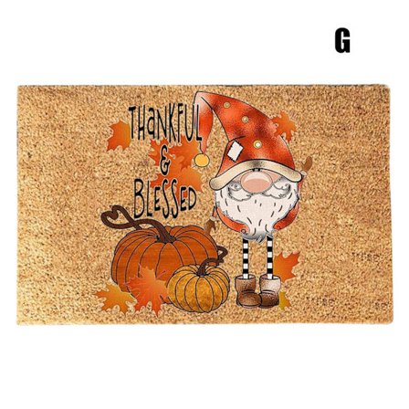 Thanksgiving Dörrmatta Glad höst Skörd Golvdyna Halloween Gnome Rolig Ytterdörr Dekor Entré Golv Matta Halkfri