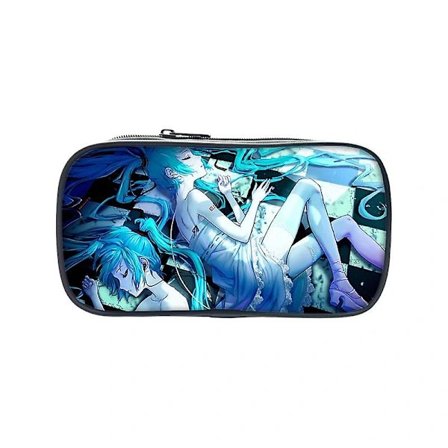 /EA/Hatsune Miku Anime Penalhus Stor Kapacitet Penalhus Holder Penpose Makeup Taske Organizer