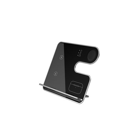 3-i-1 Trådlös Laddare 18W Induktiv Laddstation för Apple Samsung Vikbar Induktiv Laddare för Apple Watch