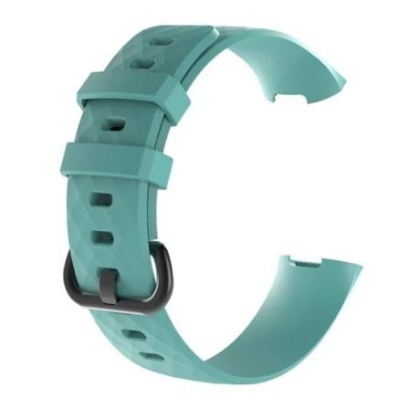 (S) Silikonarmband för Fitbit Charge 3 Fitness Activity 3 - Tiffany Blå